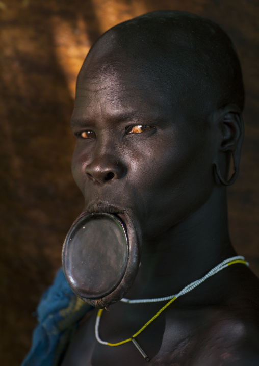 Mursi Tribe Woman With Lip Plate, Chaidu, Omo Valley, Ethiopia