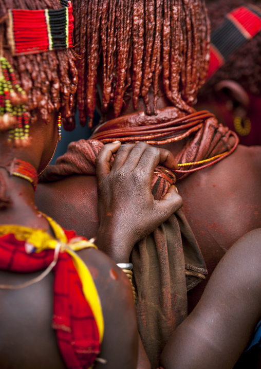 Close-up On The Back Of Hamar Tribe Women, Turmi, Omo Valley, Ethiopia