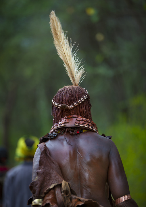 Hamar Tribe Woman With A Whipped Back At Bull Jumping Ceremony, Turmi, Omo Valley, Ethiopia