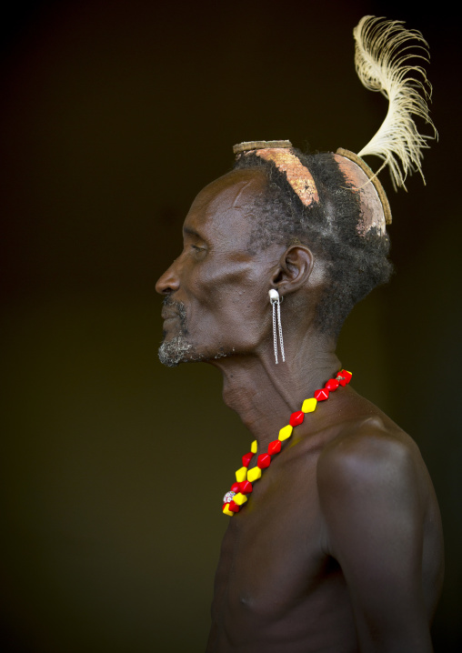 Dassanech Tribe Man, Omorate, Omo Valley, Ethiopia