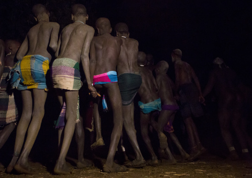 Bodi Tribe Kids Celebrating The Kael, Hana Mursi, Omo Valley, Ethiopia