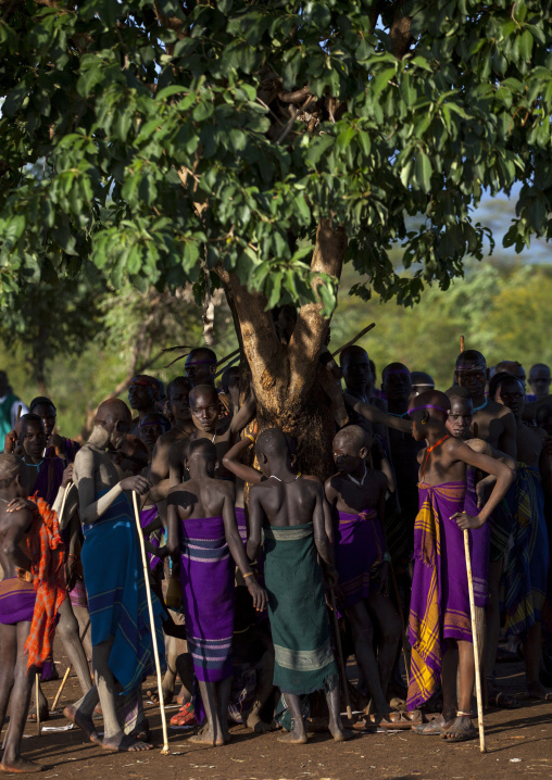 Bodi Tribe People During Kael Ceremony, Hana Mursi, Omo Valley, Ethiopia