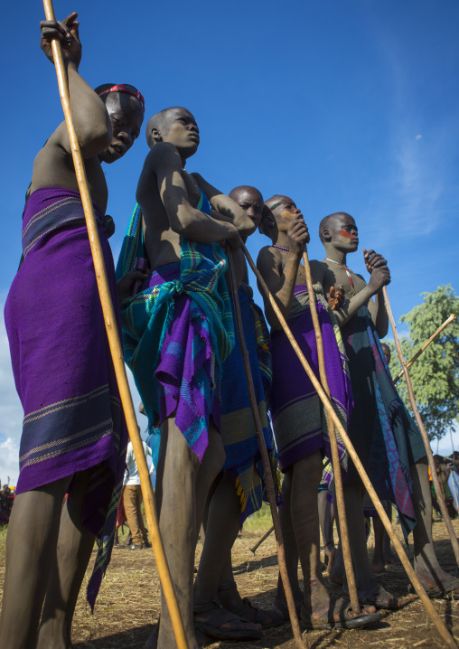 Bodi Tribe Young Men, Hana Mursi, Omo Valley, Ethiopia
