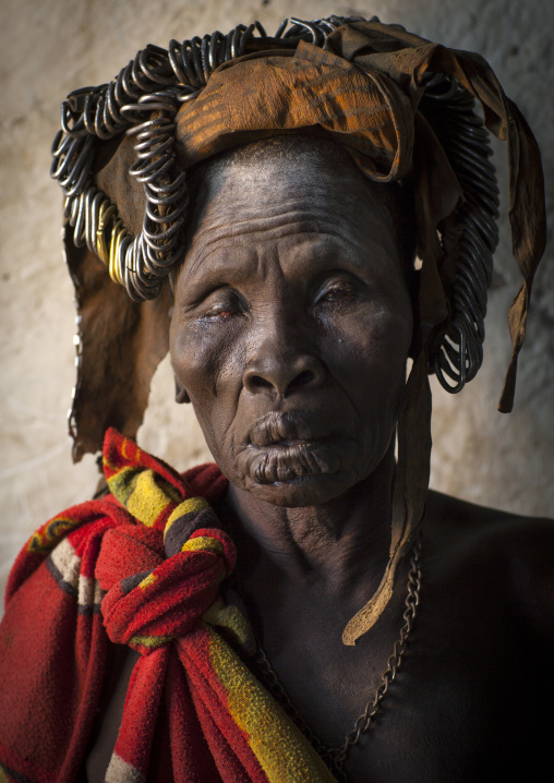 One Eyed Mursi Tribe Woman, Mago Park, Omo Valley, Ethiopia
