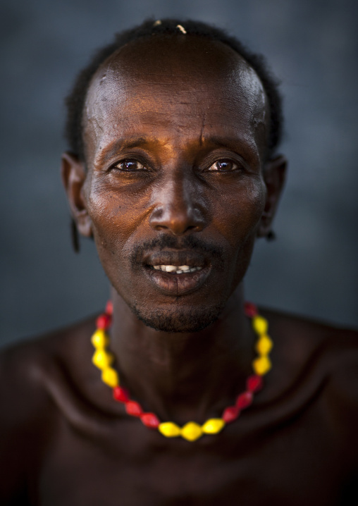 Dassanech Tribe Man, Omorate, Omo Valley, Ethiopia