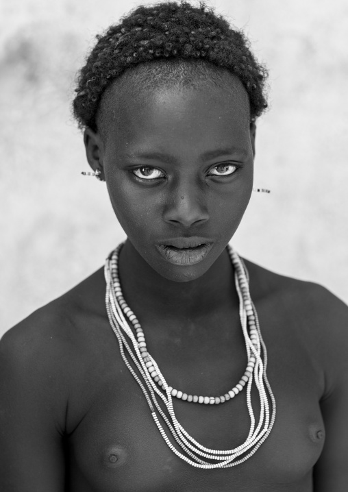 Topless Hamer Tribe Woman, Turmi, Omo Valley, Ethiopia