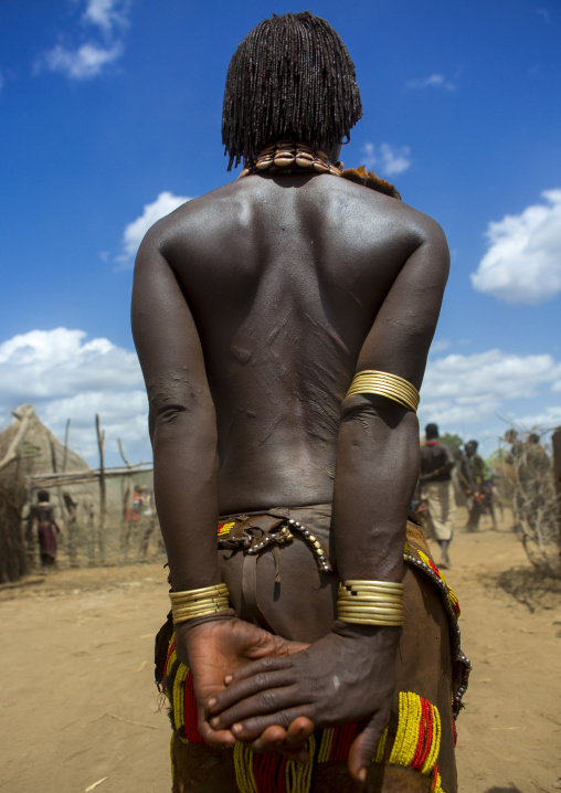 Hamer Woman With Scars On Her Back, Omo Valley, Ethiopia