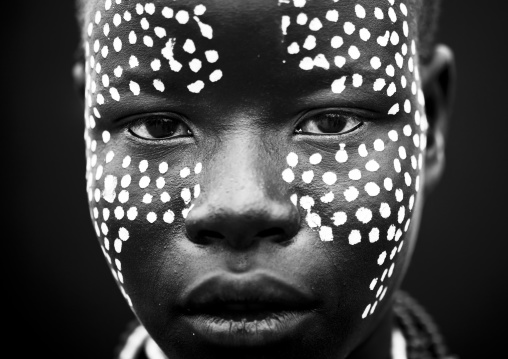 White Dots Face Karo Child Portrait