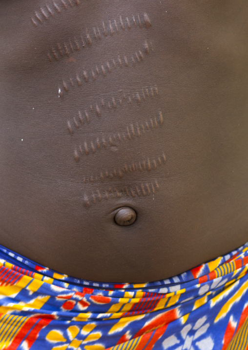 Detail Of Belly Karo Scarifications Ethiopia