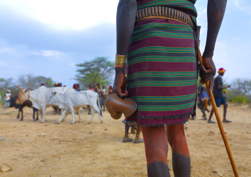 Back Of Hamer Shepherd Loincloth Ethiopia
