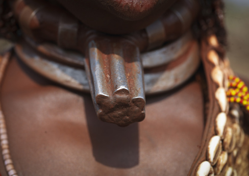 Hamer Woman With Iron Necklace Detail, Omo Valley, Ethiopia