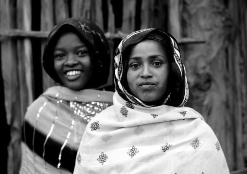 Two Veiled Borana Teenage Girls, Omo Valley, Ethiopia