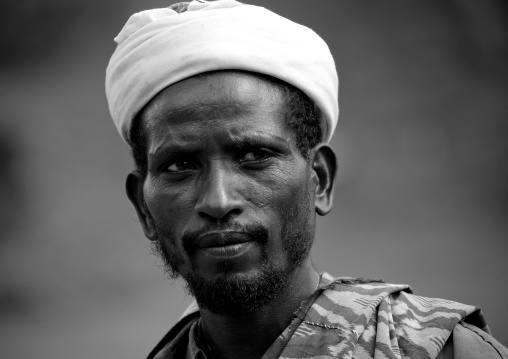 Black And White Portrait Of A Borana Tribe Man, Yabello, Omo Valley, Ethiopia