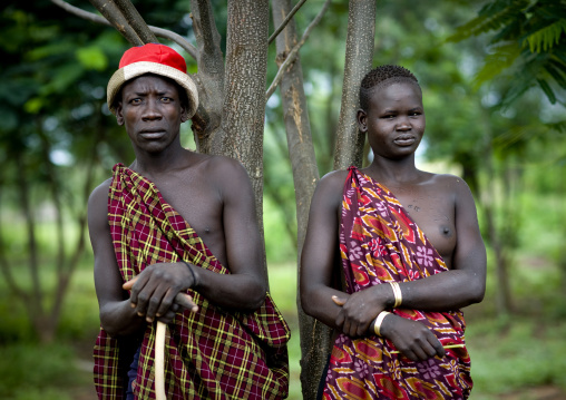 Portrait Of A Bodi Tribe Couple, Omo Valley, Ethiopia