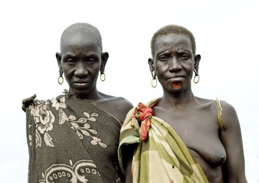 Old Bodi Tribe Women, Hana Mursi, Omo Valley, Ethiopia