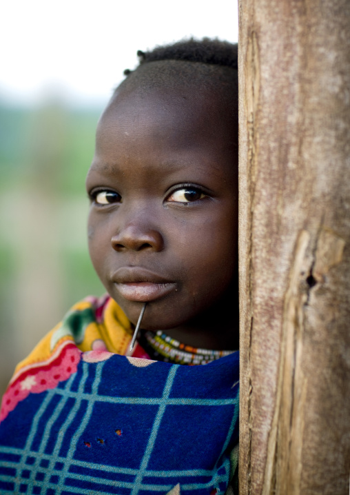 Portrait Of A Shy Karo Tribe Boy, Korcho Village, Omo Valley, Ethiopia