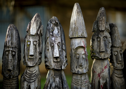Konso Wagas Statues Representing Dead Konso Tribe Chiefs Or Heros, Omo Valley, Ethiopia