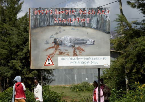Road security campaign, Bilboard, Harar, Ethiopia