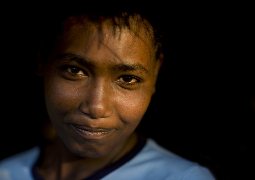 Portrait of a young smiling woman, Ethiopia