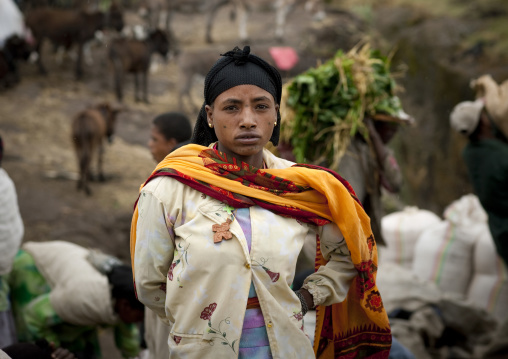 Woman in a market, Addis ababa, Ethiopia