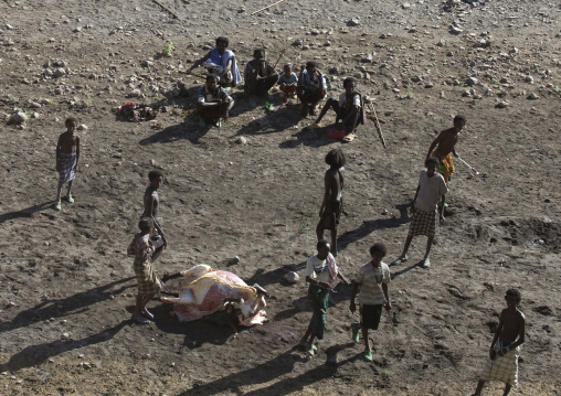 Cow sacrifice in afar tribe, Assaita, Afar regional state, Ethiopia