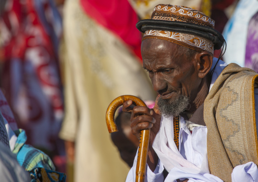 Old man at aid el kebir celebration, Assaita, Afar regional state, Ethiopia