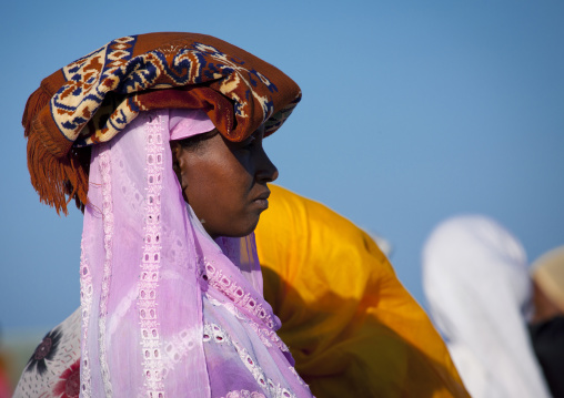 Woman at aid el kebir celebration, Assaita, Afar regional state, Ethiopia