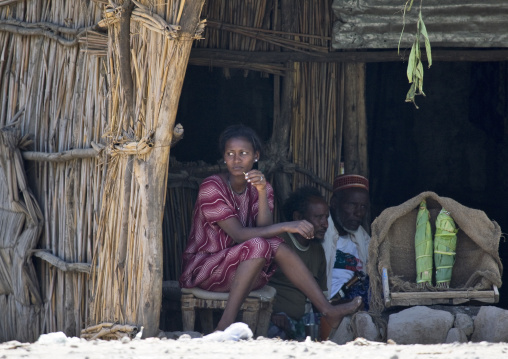 Woman selling qat, Assaita, Afar regional state, Ethiopia