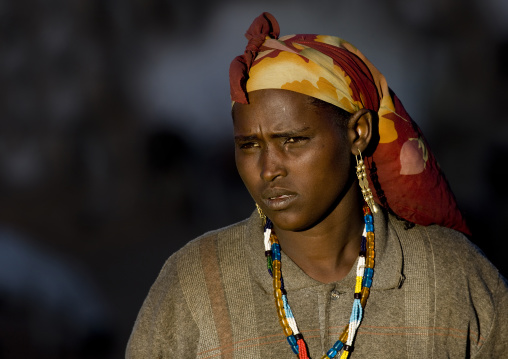 Harari Woman Walking In The Street, Harar, Ethiopia