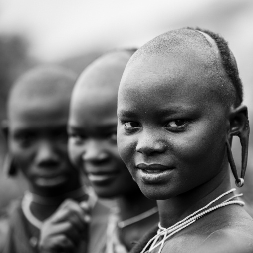 Suri Tribe Women With Enlarged Earlobe, Kibish, Ethiopia
