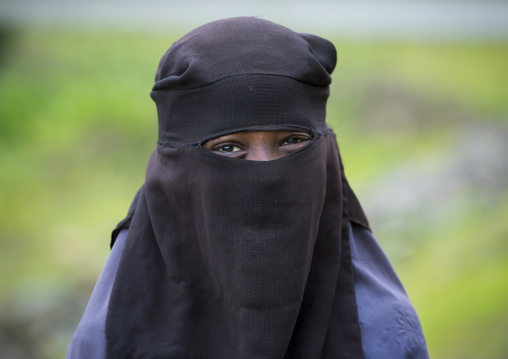 Woman wearing a burqa, Adama, Omo valley, Ethiopia