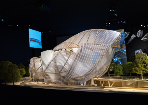 Louis Vuitton Foundation Model By Frank Gehry, Bois De Boulogne, Paris, France