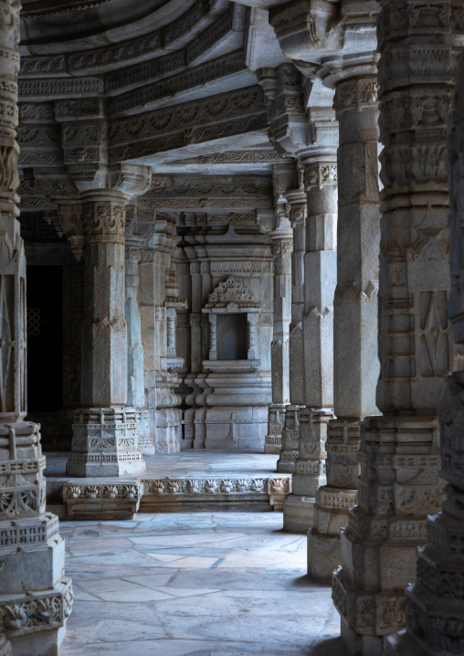 Jain Tirthankar marble temple, Rajasthan, Ranakpur, India
