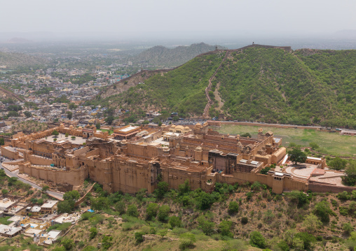 A panoramic view from Jaigarh fort, Rajasthan, Amer, India