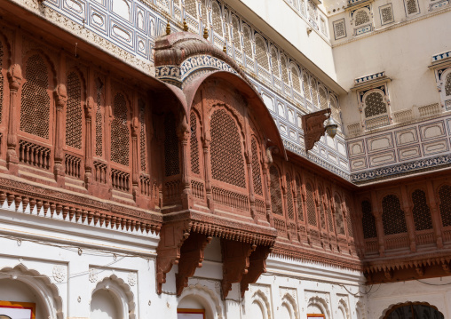 Junagarh fort balcony, Rajasthan, Bikaner, India