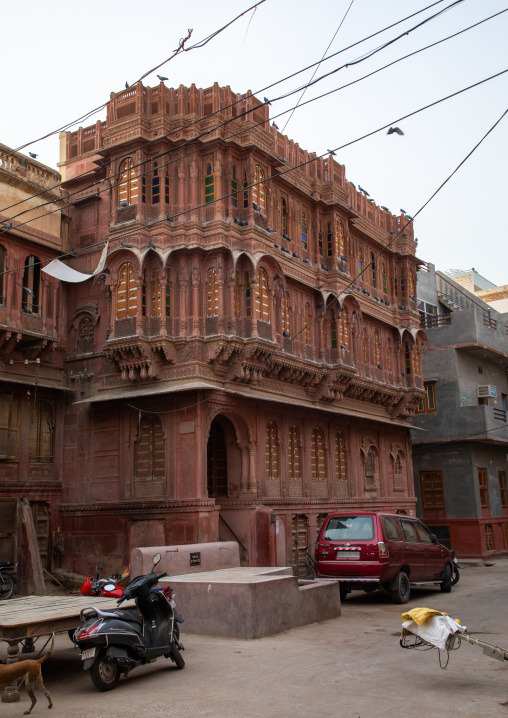 Beautiful haveli in the old city, Rajasthan, Bikaner, India