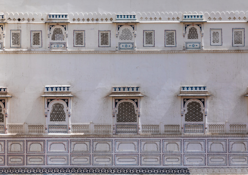 Junagarh fort windows, Rajasthan, Bikaner, India
