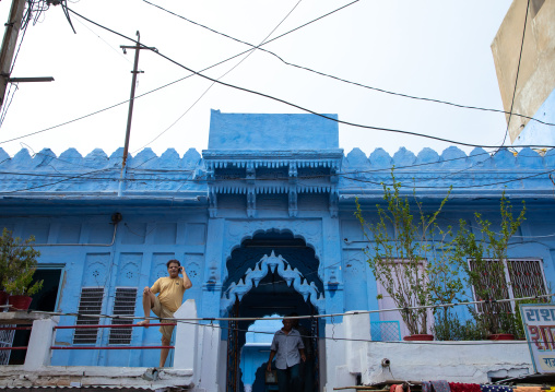 Old blue house of a brahmin, Rajasthan, Jodhpur, India