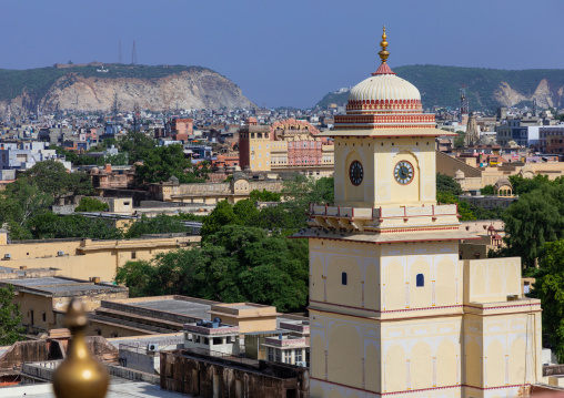 City palace clock tower, Rajasthan, Jaipur, India