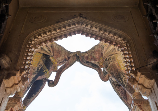 Stone elephant statues in Taragarh fort, Rajasthan, Bundi, India