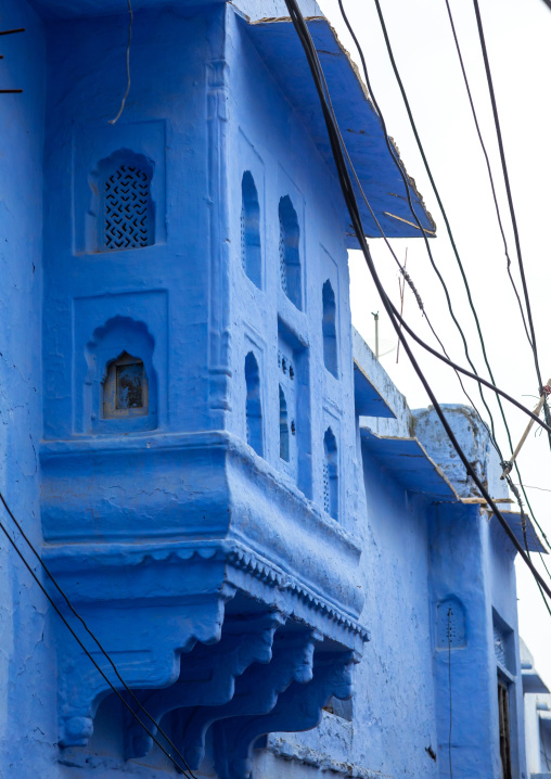 Old blue house of a brahmin, Rajasthan, Bundi, India