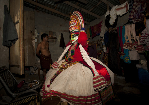 Backstage With Kathakali Dancers In Fort Kochin, India