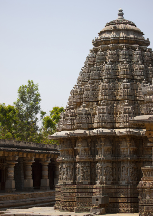 One Of The Three Sanctuaries Of The 12Th Century Keshava Temple, Somnathpur, India