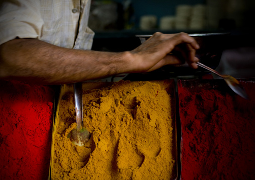 Powders On A Market, Mysore, South India