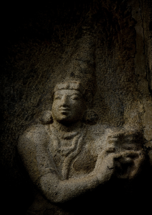 Rock Cut Bas Relief Of Lord Shiva At The Brihadishwara Temple, Gangaikondacholapuram, India