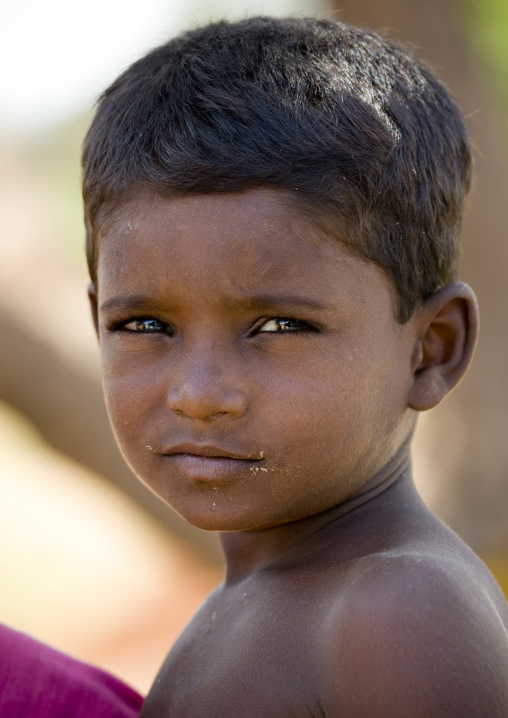 Little Boy With Crumbs Around His Mouth, Madurai, India