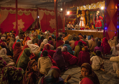 Traditionnal Play In Maha Kumbh Mela, Allahabad, India