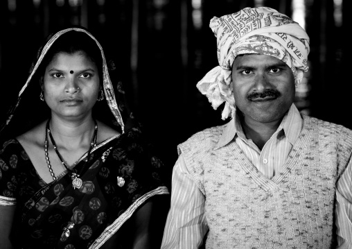 Pilgrims Couple At Maha Kumbh Mela, Allahabad, India