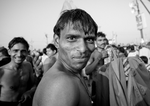 Pilgrims After The Bath, Maha Kumbh Mela, Allahabad, India