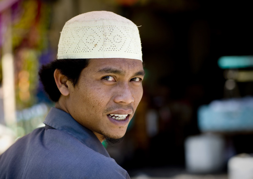 Man on market, Java island indonesia